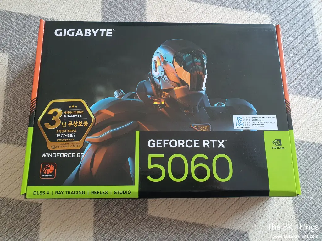 A side-by-side comparison of the Gigabyte RTX 5060 Windforce D7 and the previous RTX 3050 graphics card, highlighting the upgrade for QHD gaming and DLSS 4 performance