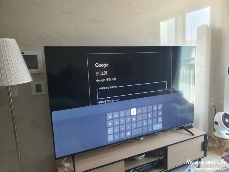 TCL 75Q6C 75-inch 4K Mini LED TV during initial Google account setup on Android TV