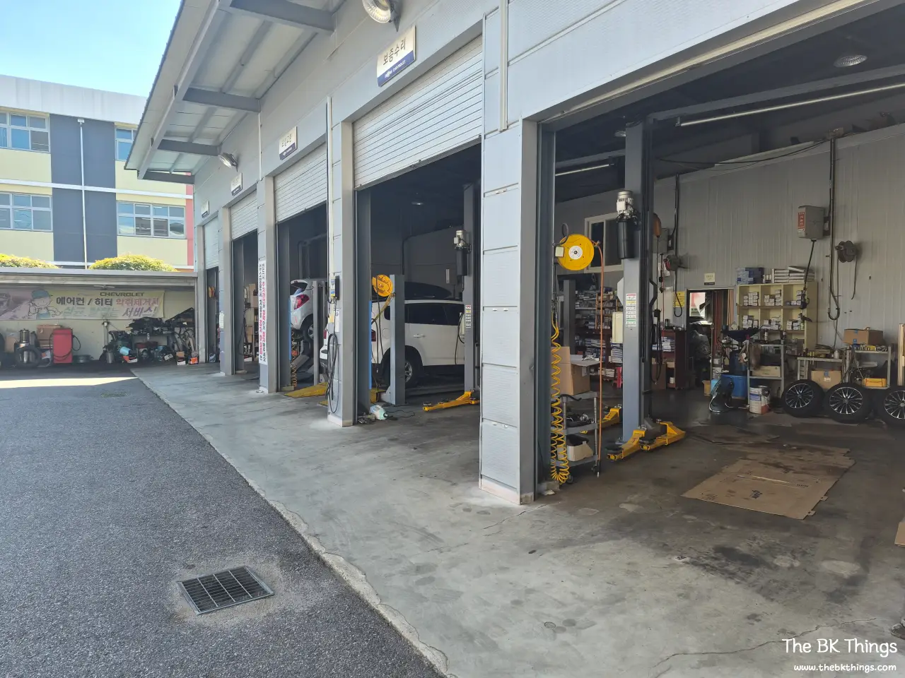 Chevrolet authorized service shop in Korea where the Orlando LPG was repaired
