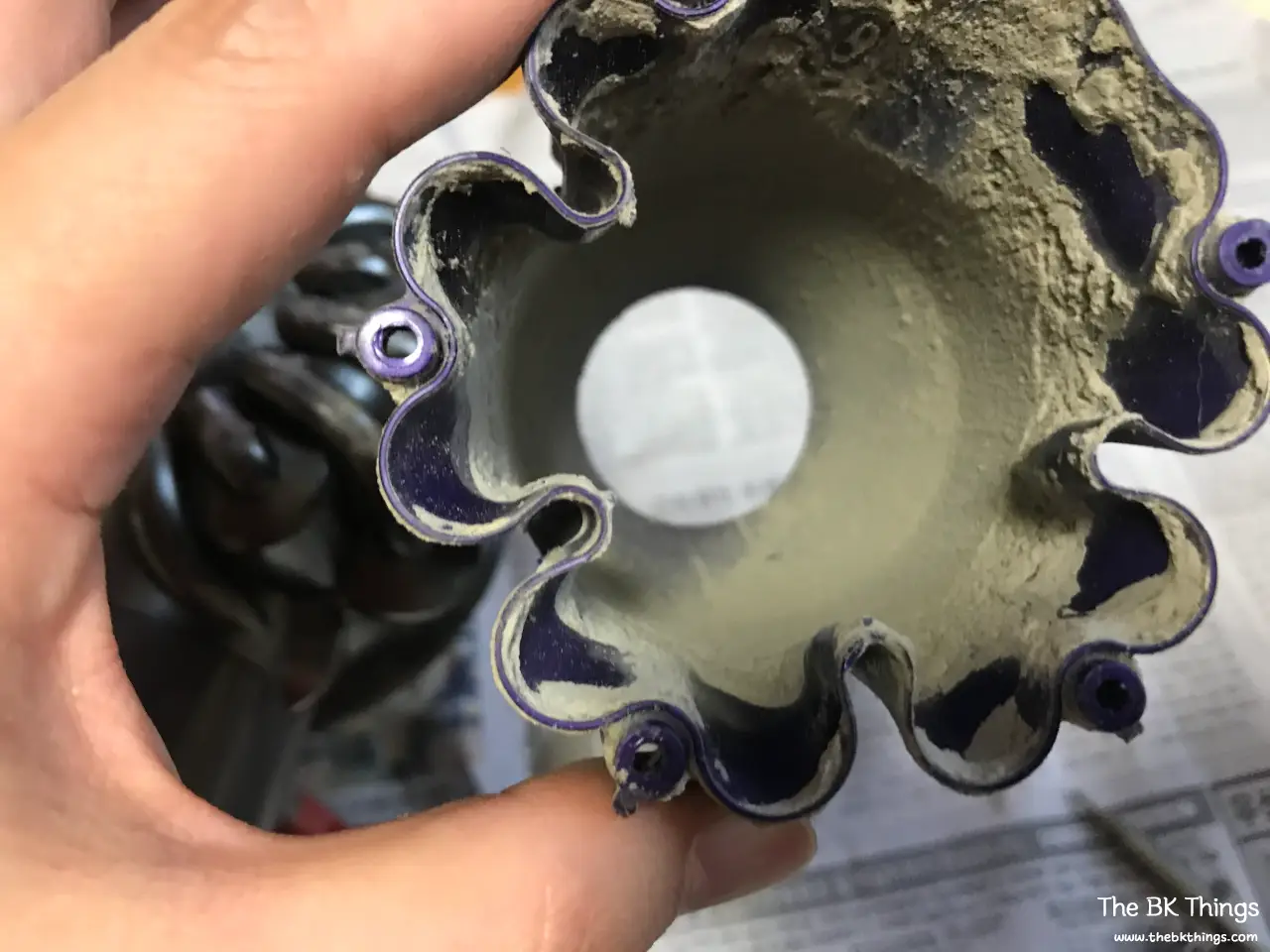 Staub im Zyklon des Dyson V6 nach drei Jahren