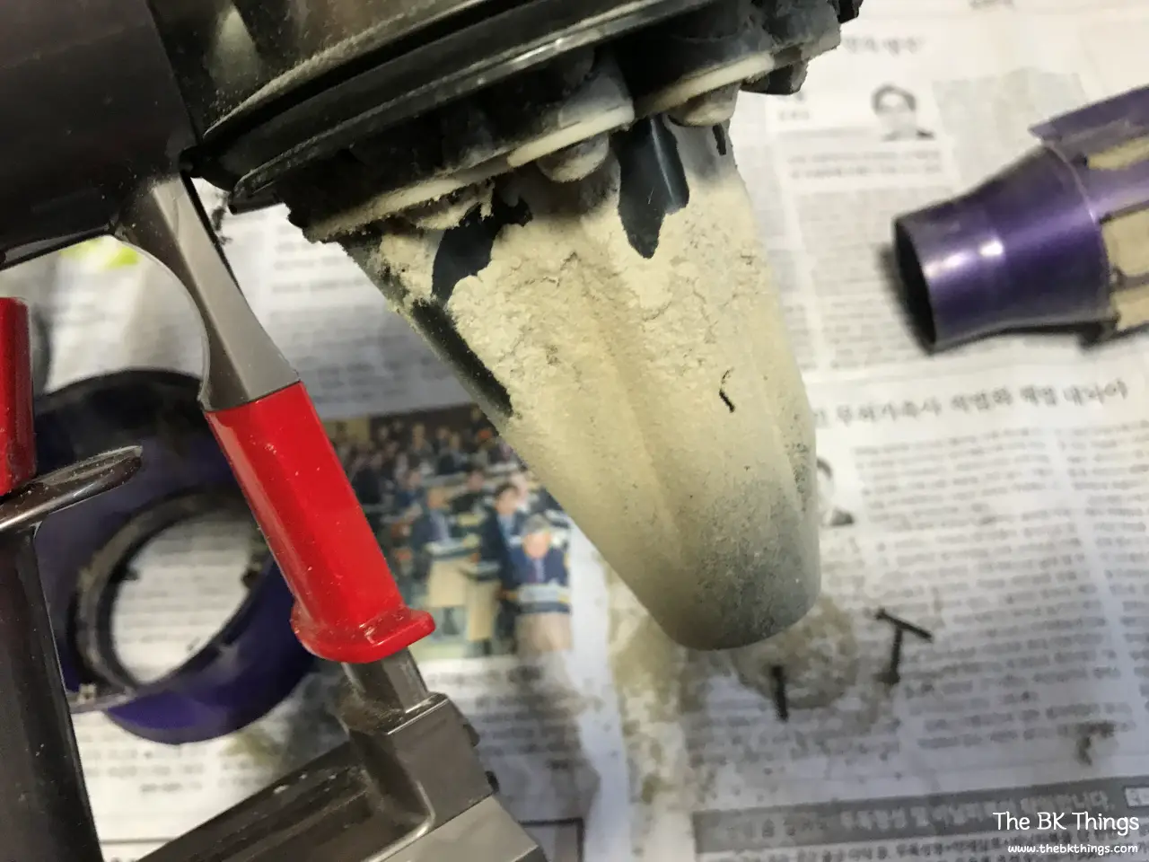 Staub im Zyklon des Dyson V6 nach drei Jahren